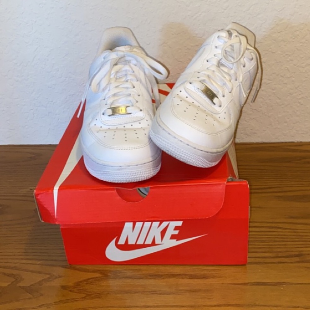 White Nike Air Force 1s